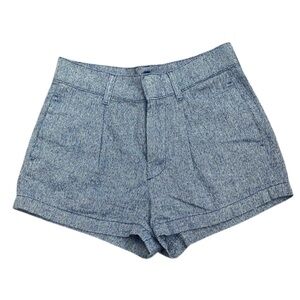 7 For All Mankind Blue High Waist Women's Shorts